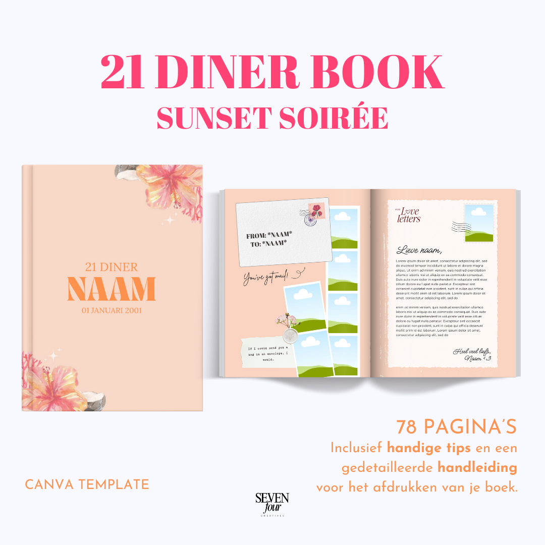 21 diner template sunset soirée