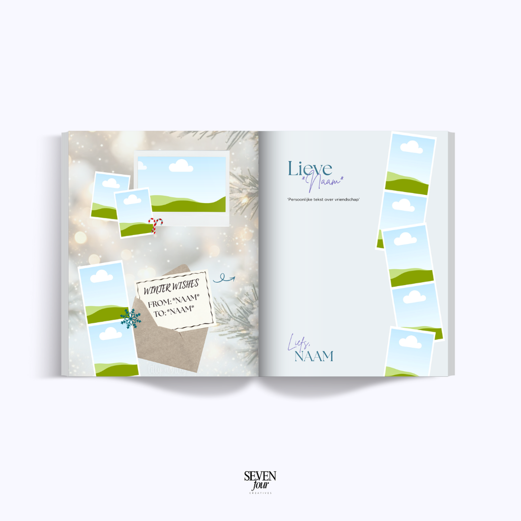 WINTER WONDERLAND -  21 diner boek - Seven Four Templates