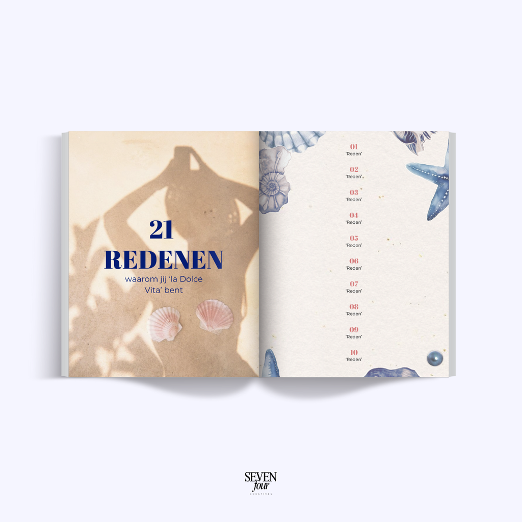 LA DOLCE VITA -  21 diner boek - Seven Four Templates