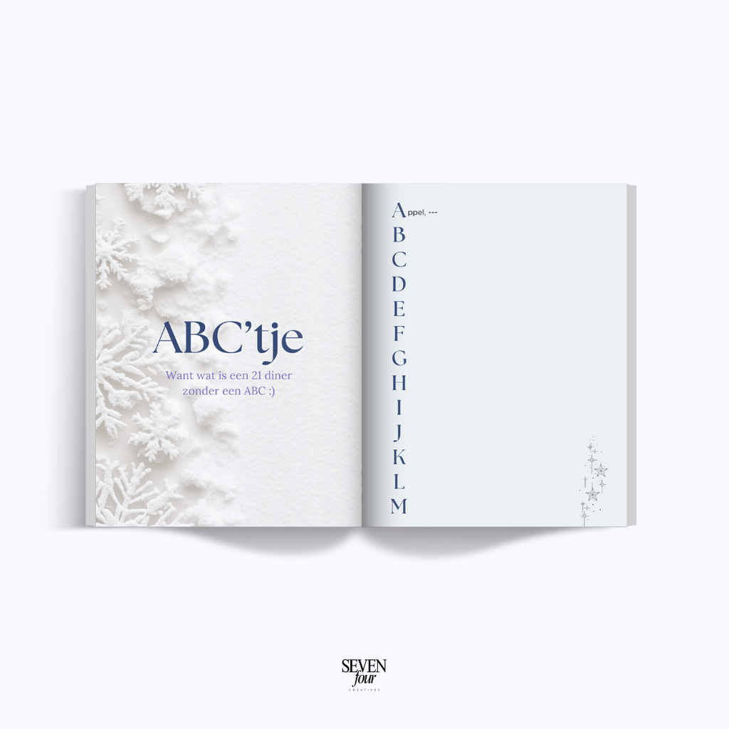 WINTER WONDERLAND -  21 diner boek - Seven Four Templates