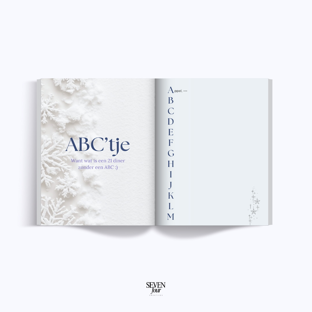 WINTER WONDERLAND -  21 diner boek - Seven Four Templates